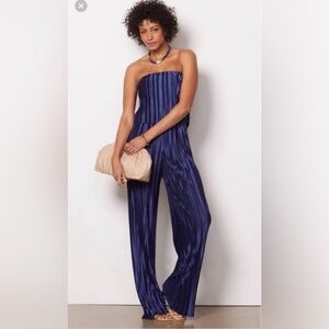 Amanda Uprichard Collina Jumpsuit in Navy